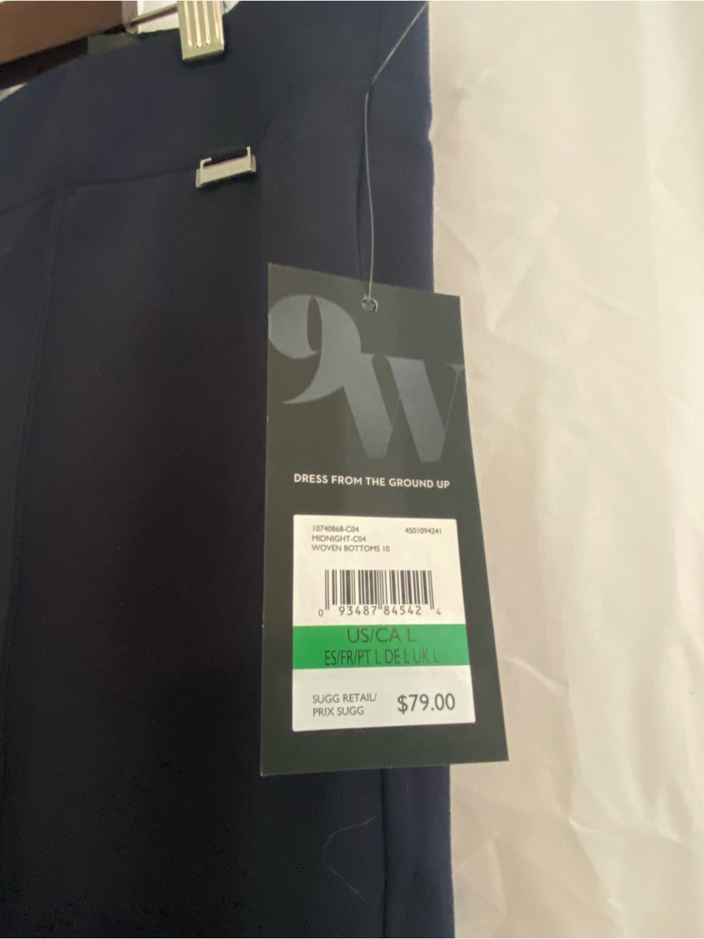 Classic Navy NINE WEST Straight-Leg Dress Pants - Picture 2 of 12